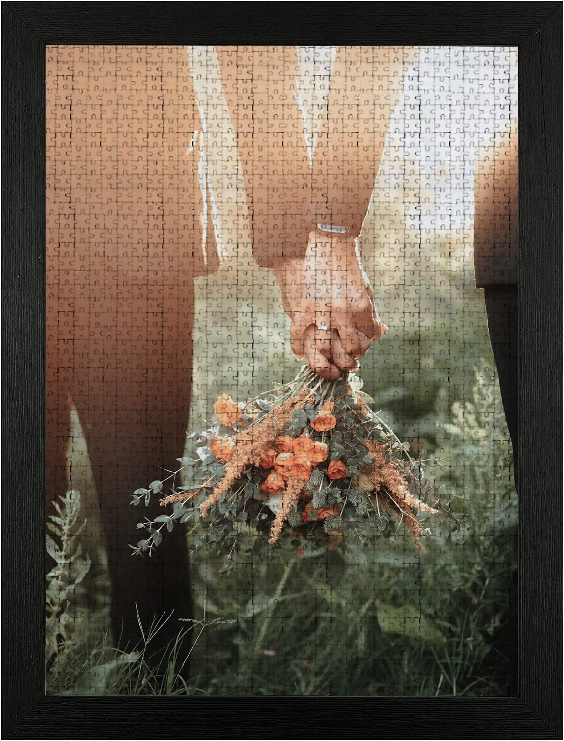 Cornice Per Puzzle In Legno Naturale 49x36 Cm - Con Plexiglass, Per Esporre Puzzle Su Parete - Foto 11